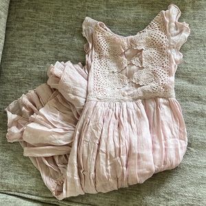 Joyfolie Viola dress in a soft muted pale pink.